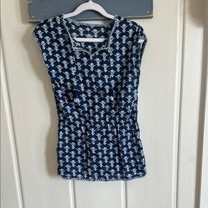 Vineyard Vines Navy and White Kids Swim Coverup